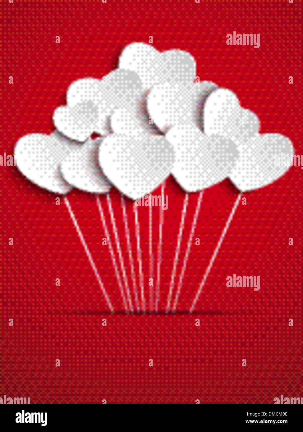 Happy birthday on red background Stock Vector Images - Alamy