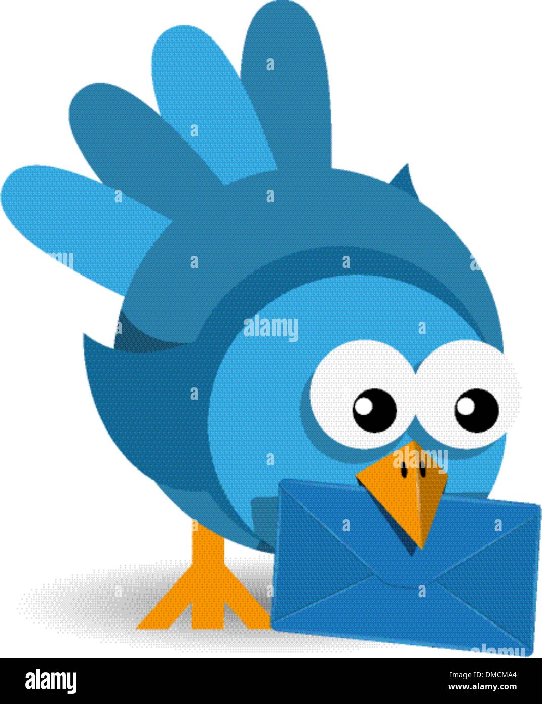 blue bird with a blue envelope Stock Vector Image & Art Alamy
