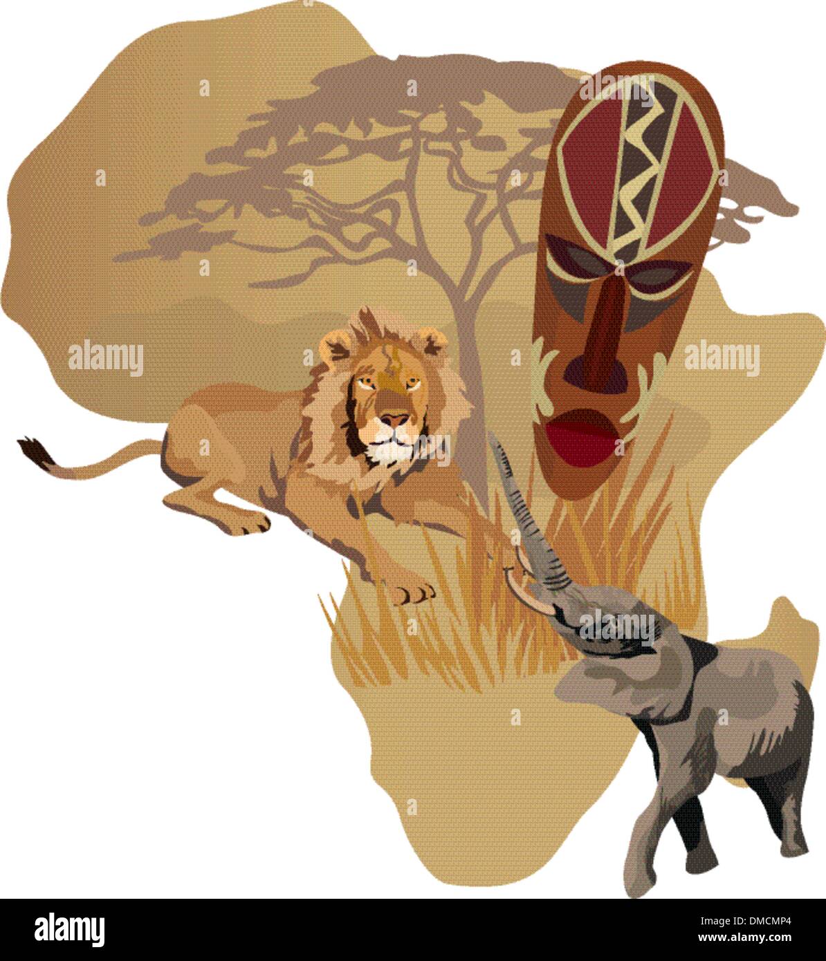 Symbols of Africa Stock Vector Image &amp; Art - Alamy