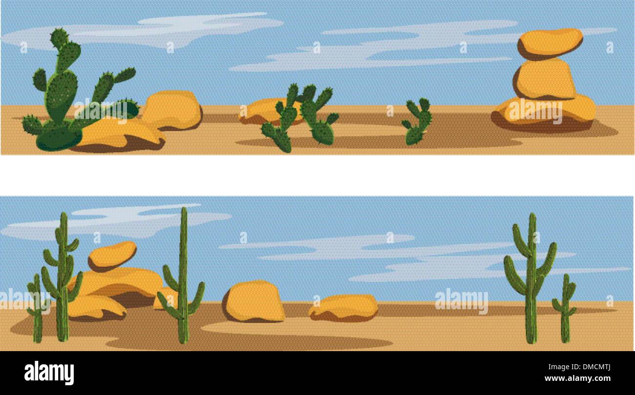 Cactus and Desert Stock Vector