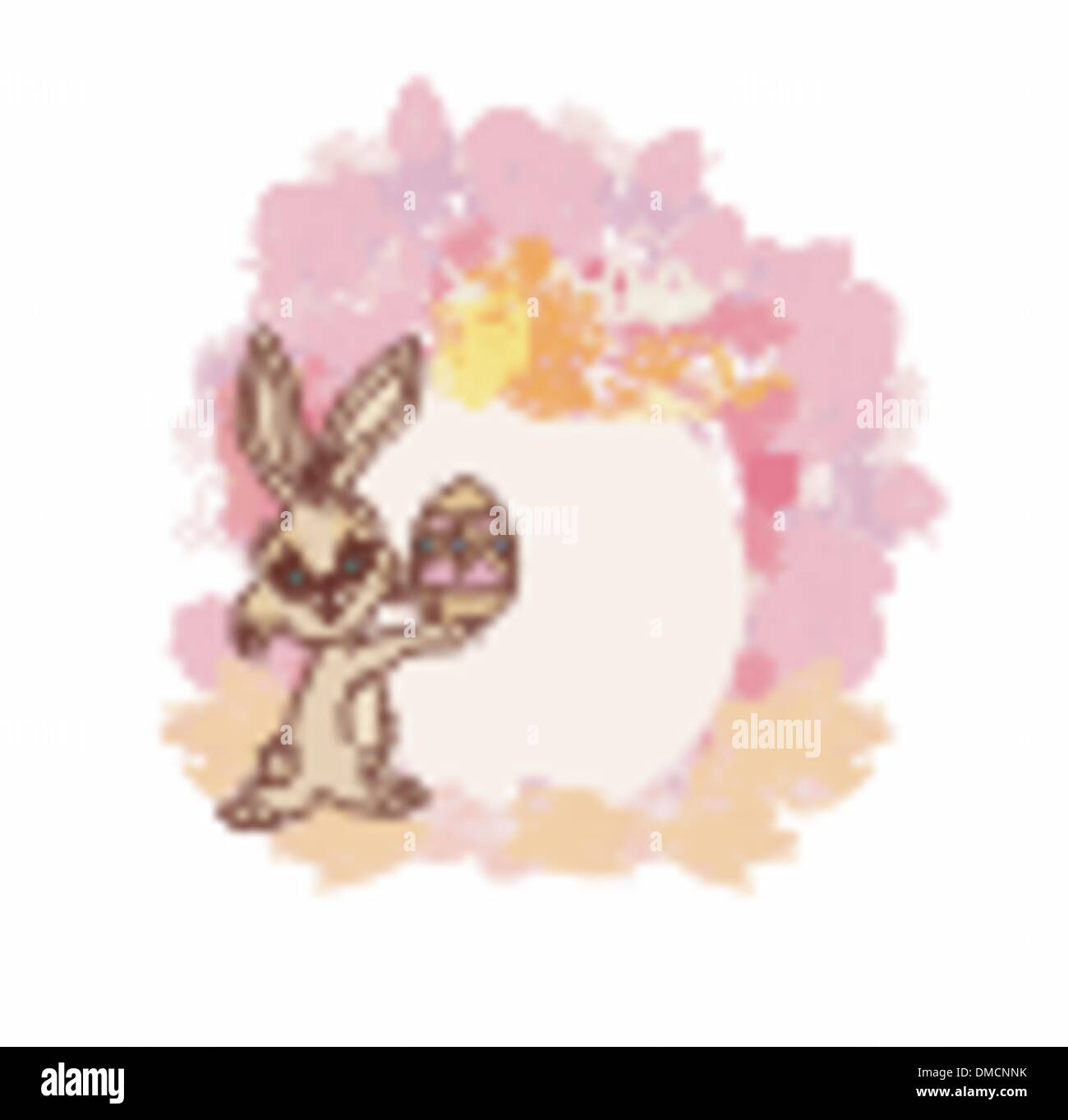 Illustration of happy Easter bunny carrying egg Stock Vector Image ...