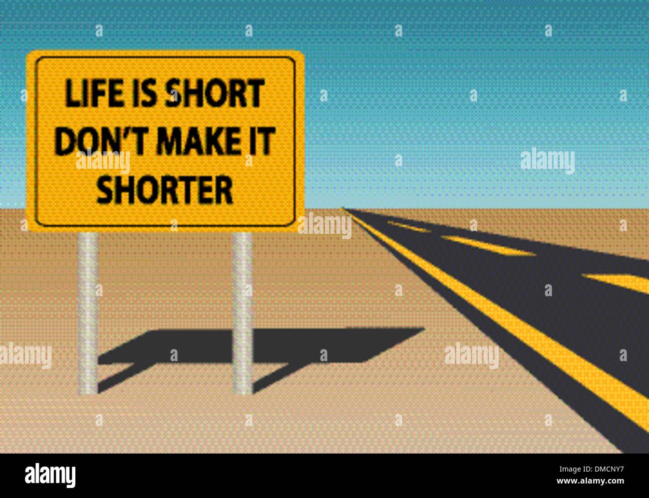 Short road sign Stock Vector Images - Alamy