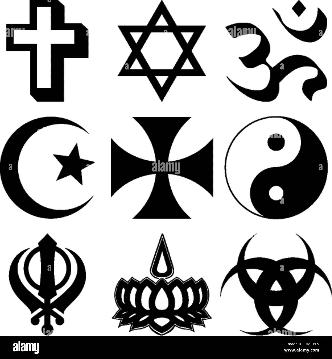 Religious symbols Stock Vector