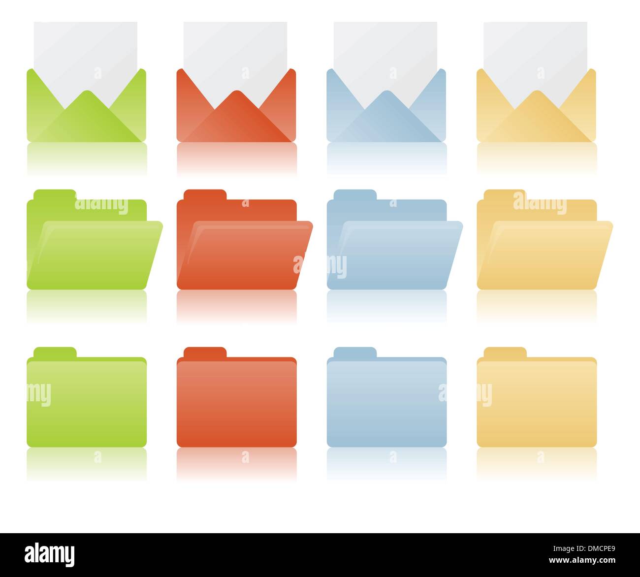 file folder with place for label Stock Vector