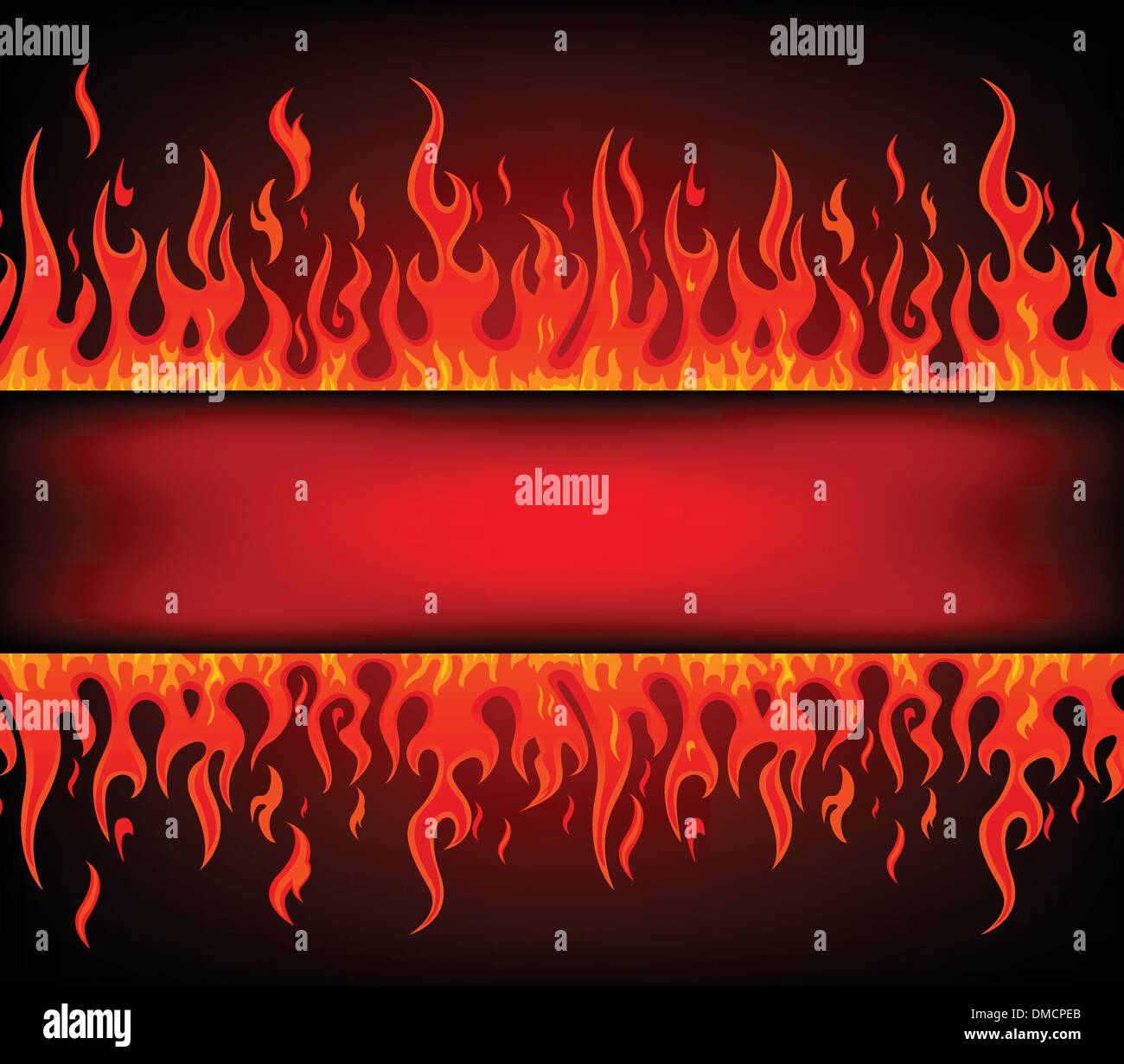 Fire stripe with free space Stock Vector