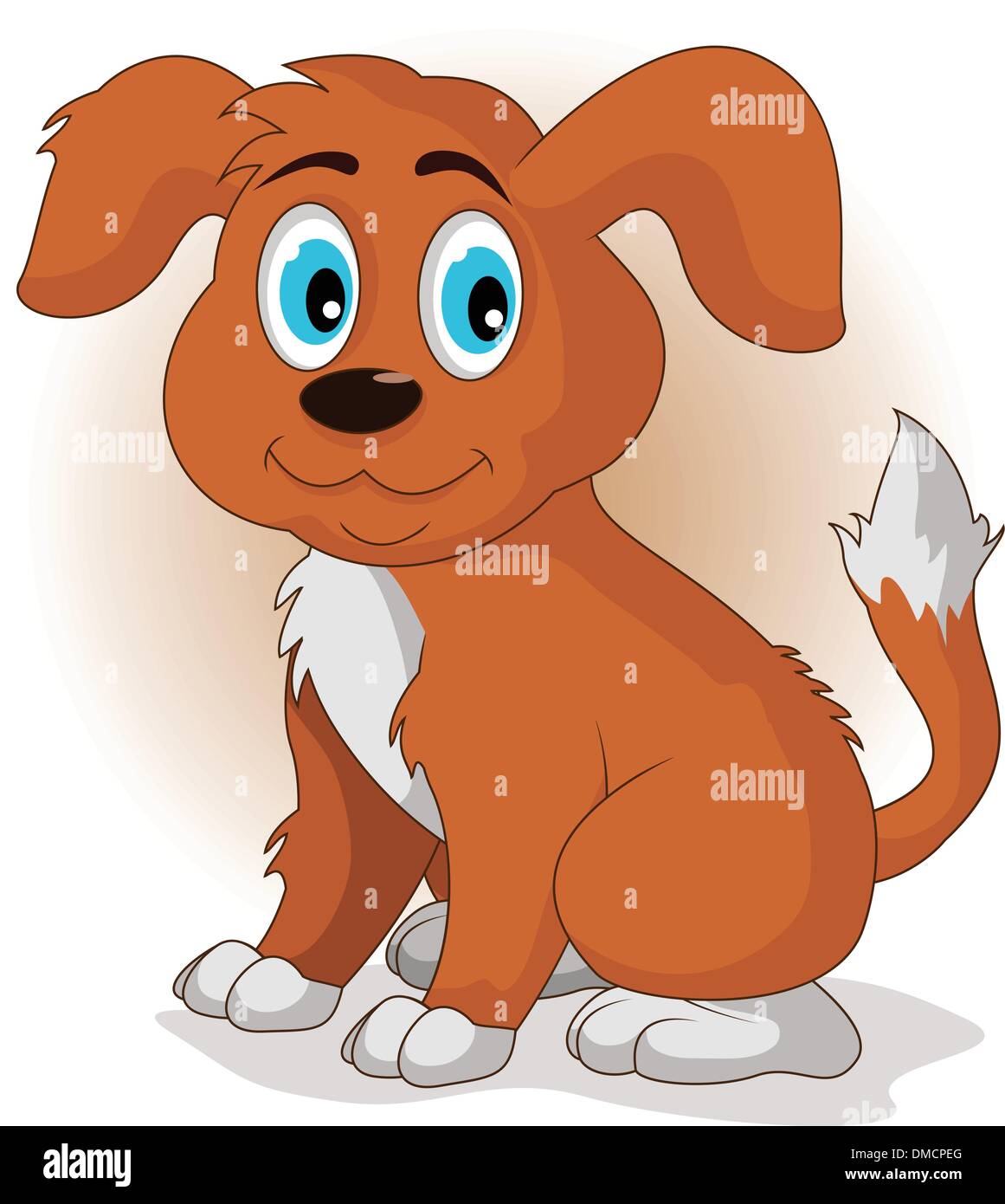 Cute cartoon vector puppy dog Stock Vector Image & Art - Alamy