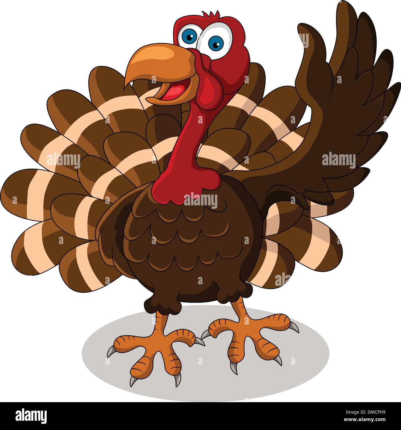 cute turkey cartoon Stock Vector