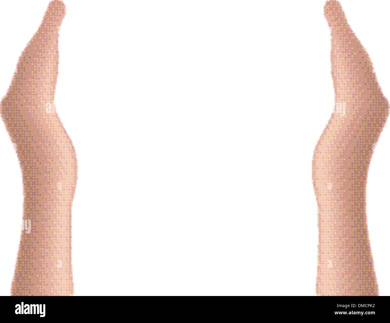 Open hand front view Stock Vector Images - Alamy