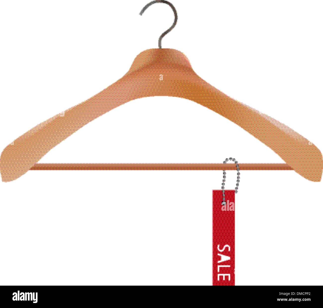 Wooden coat hanger Stock Vector Image & Art Alamy