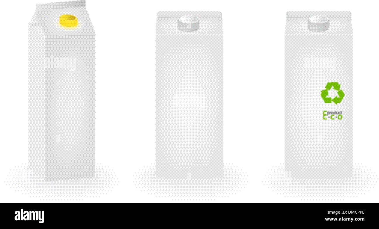 Blank carton box on white Stock Vector