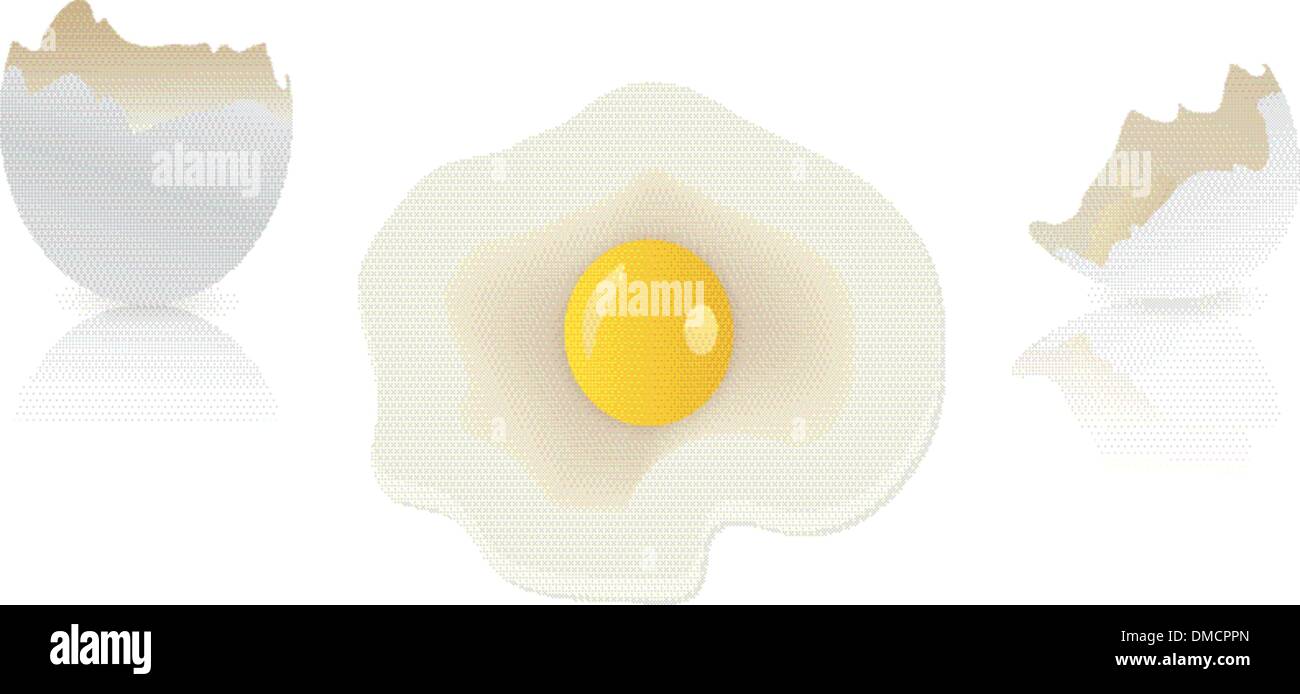 white eggs and broken egg shells isolated Stock Vector Image & Art Alamy