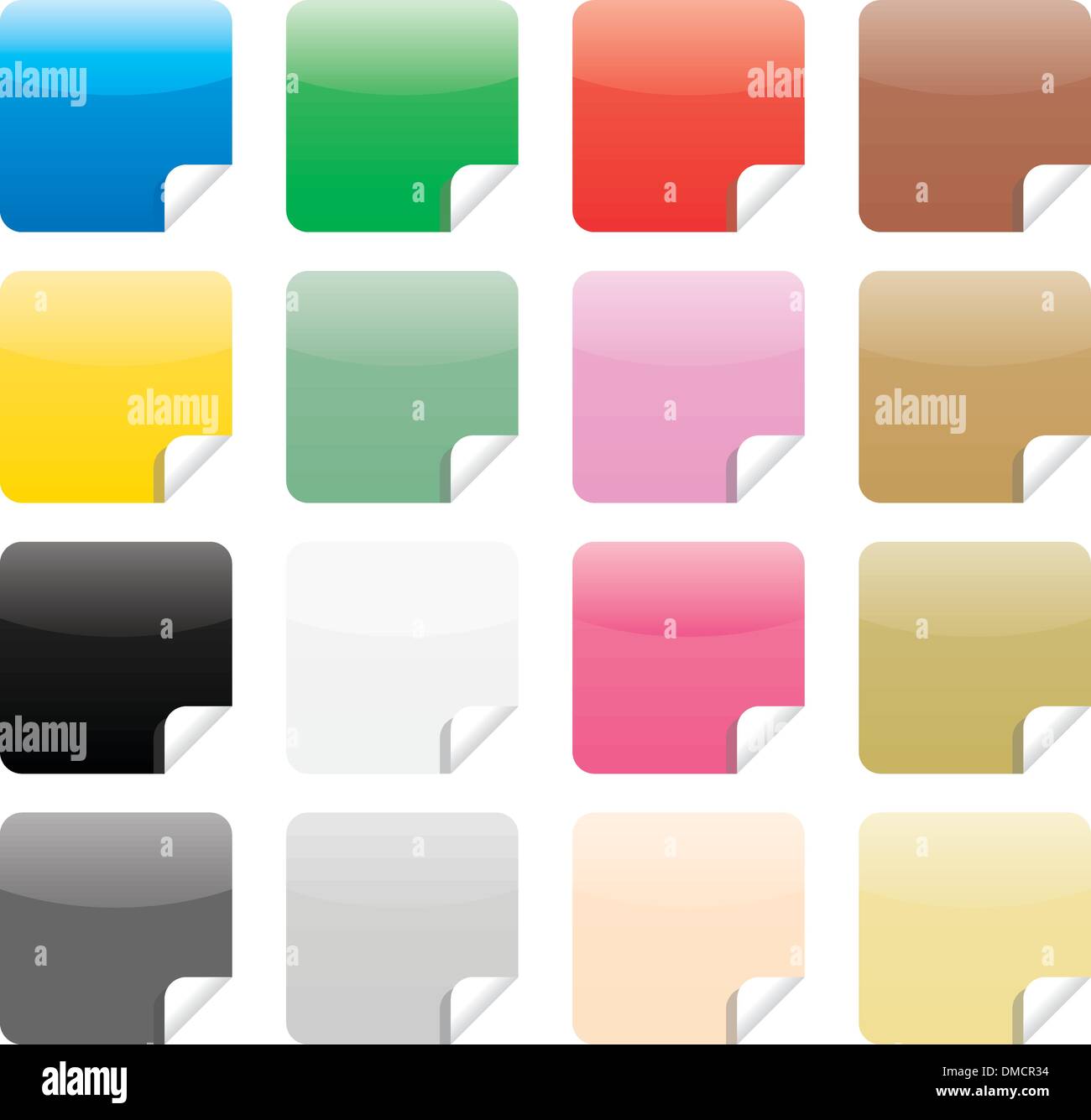 Brightly Colored, Glossy Web Elements Sale Tag Stickers Stock Vector