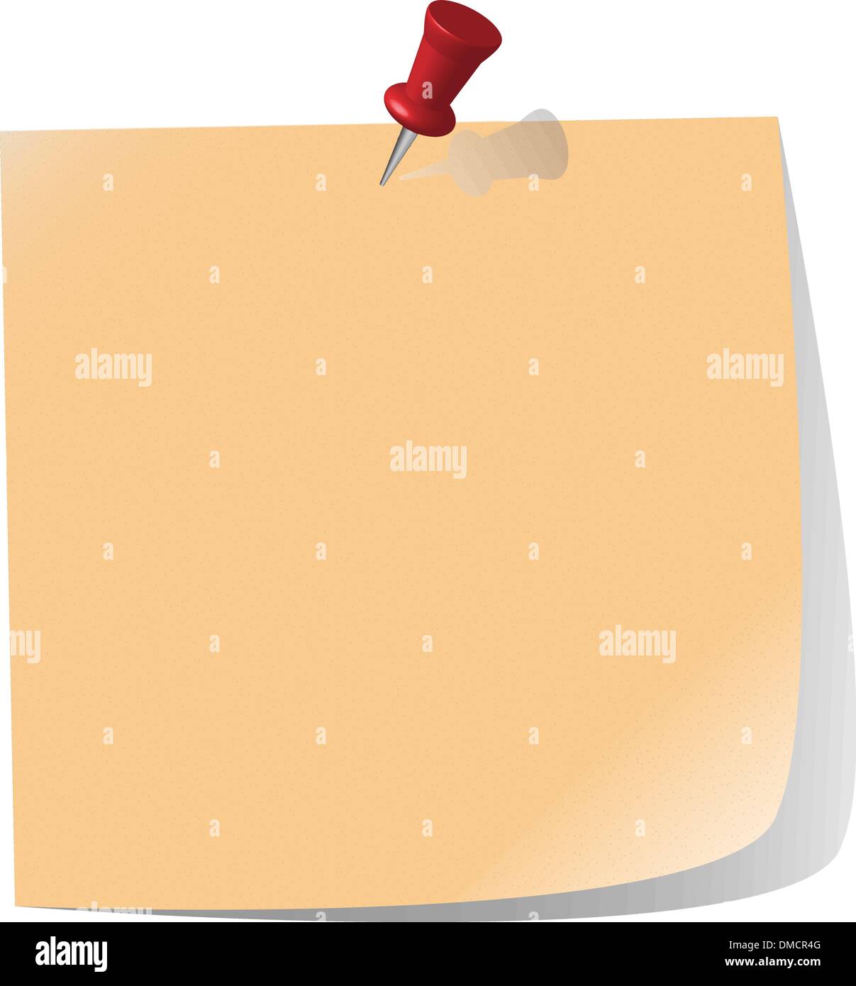 Vector - pinned note paper Stock Vector