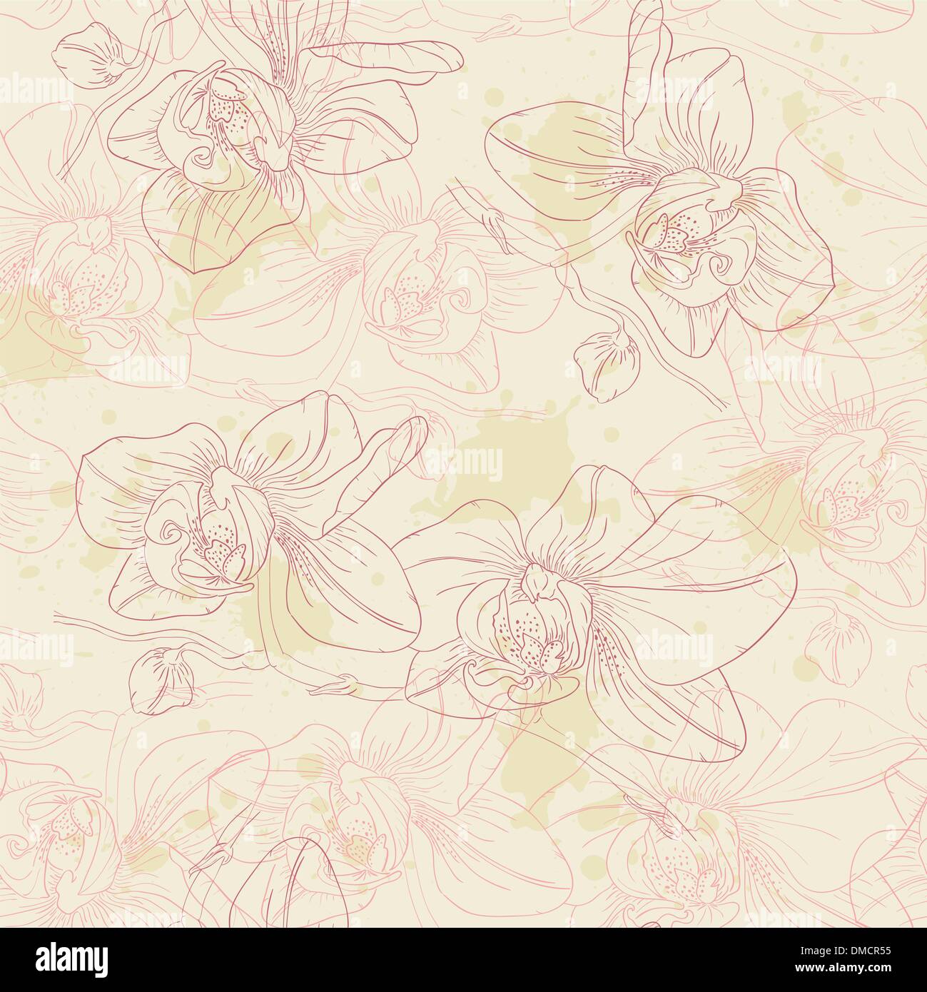 seamless pattern with orchids Stock Vector Image & Art - Alamy