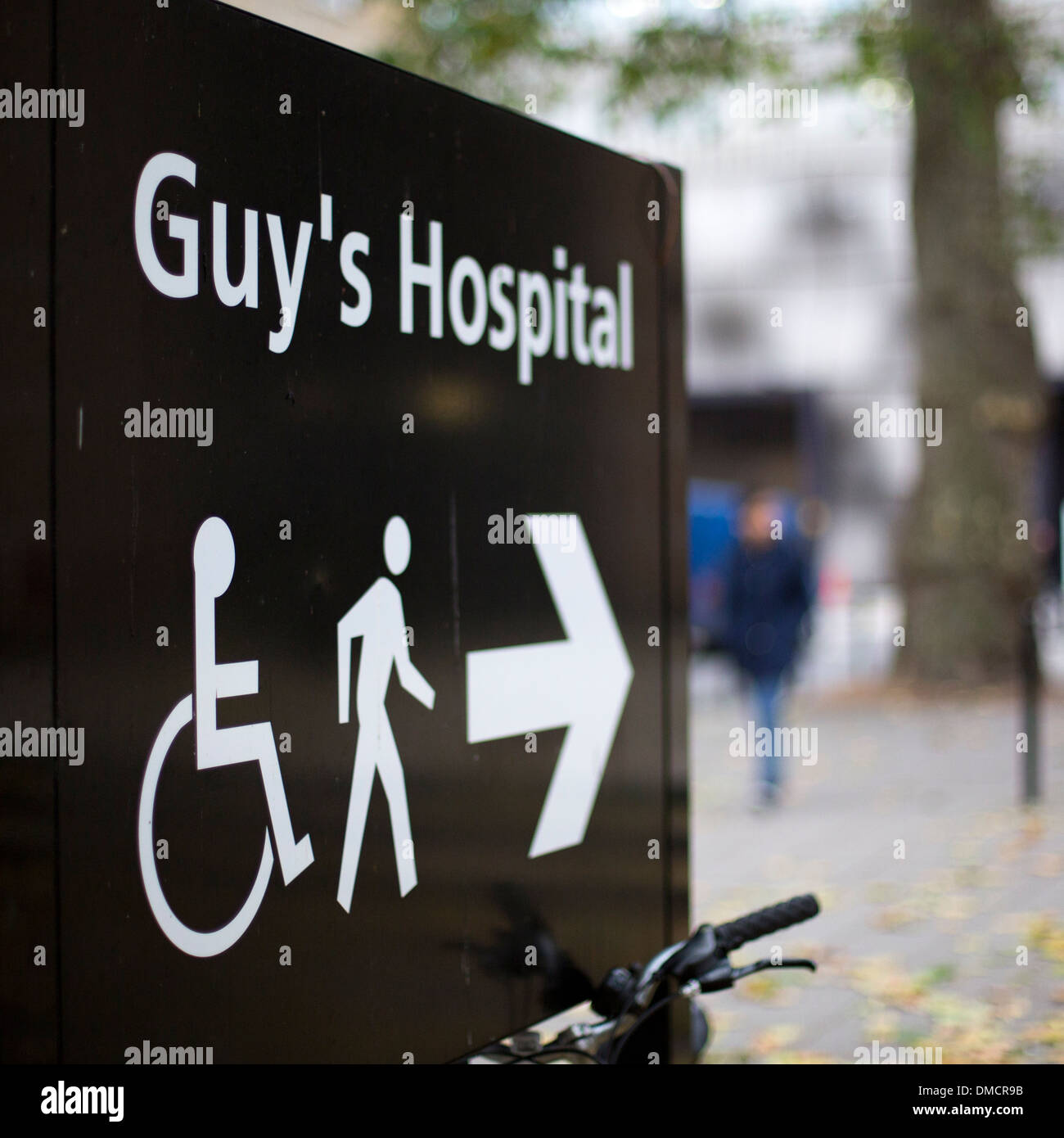 Direction sign at Guy's Hospital, London, UK Stock Photo