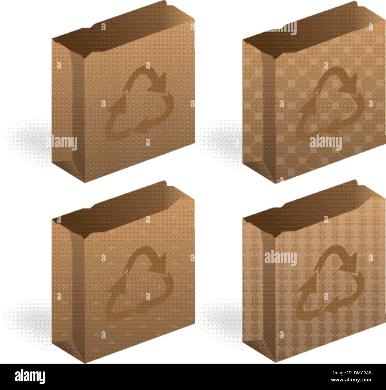 Recycling, Brown Paper Bag Icon - Earnings Stock Vector Image & Art - Alamy
