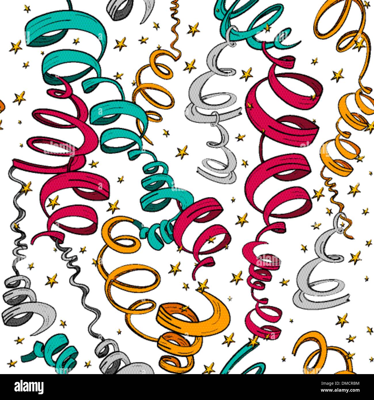 Holidays ribbons and confetti pattern Stock Vector Image & Art - Alamy