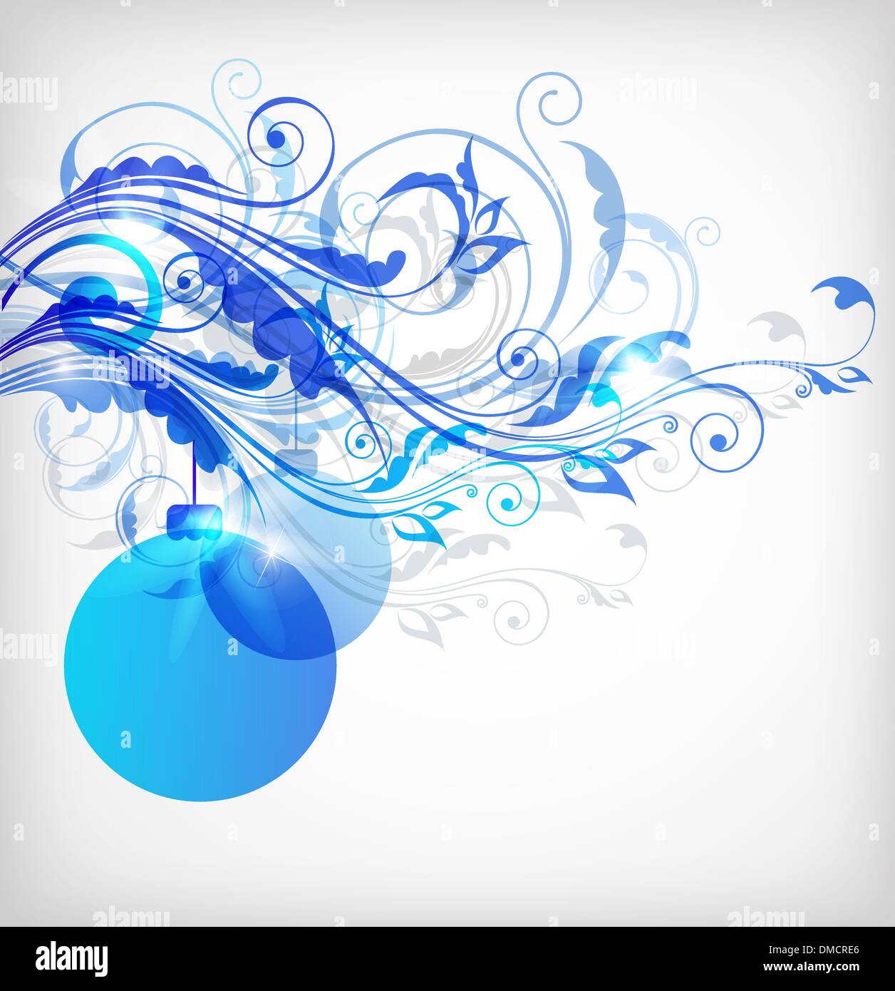 Christmas background with blue balls Stock Vector Image & Art - Alamy