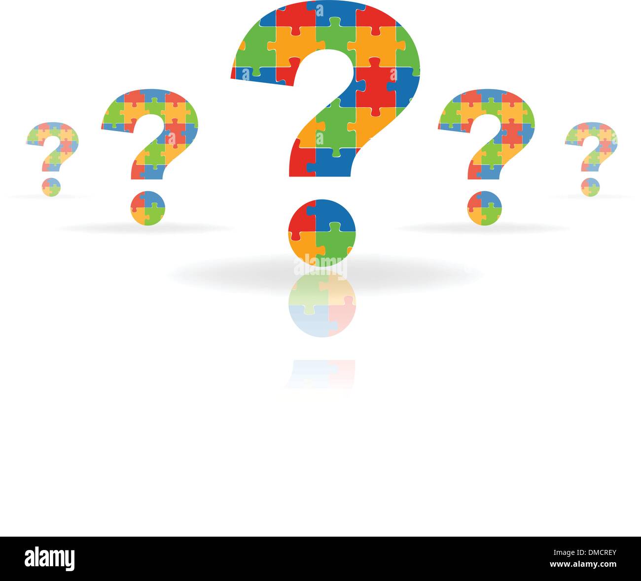 question mark puzzle Stock Vector