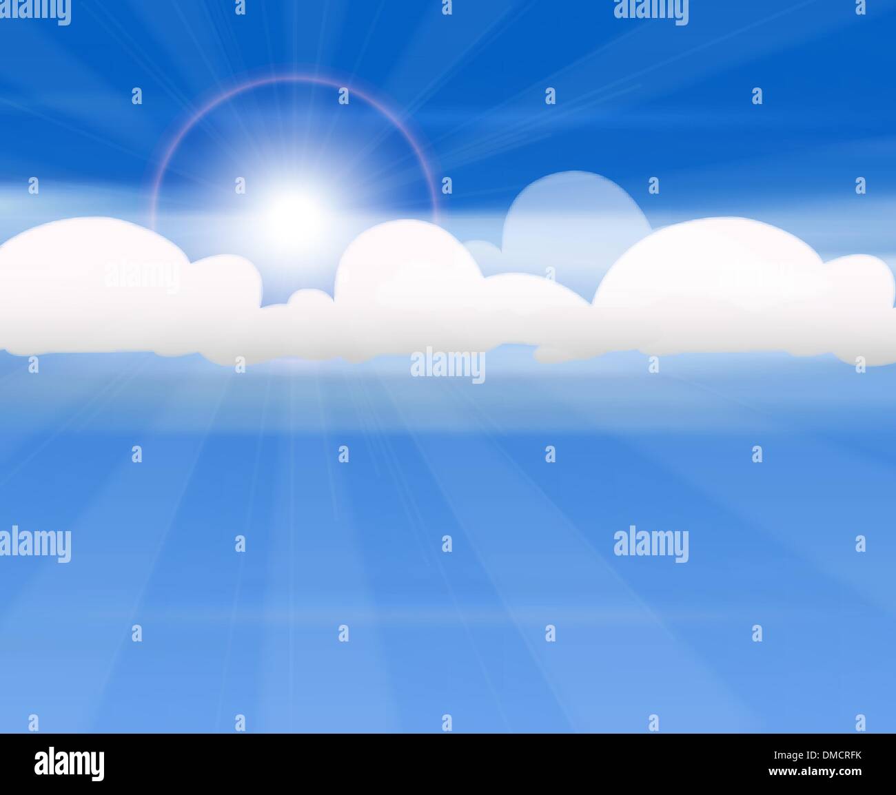 Sun and clouds Stock Vector