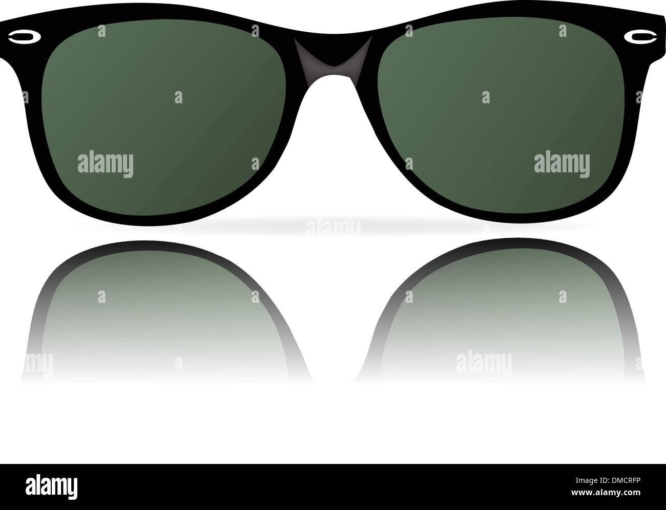glasses frames wiith shadow Stock Vector