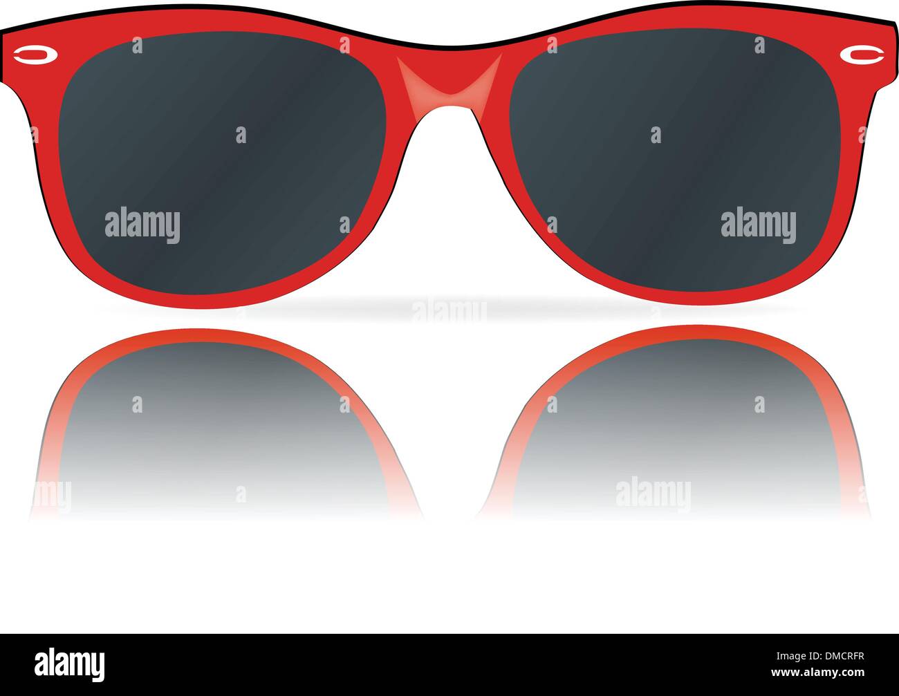 glasses frames wiith shadow Stock Vector