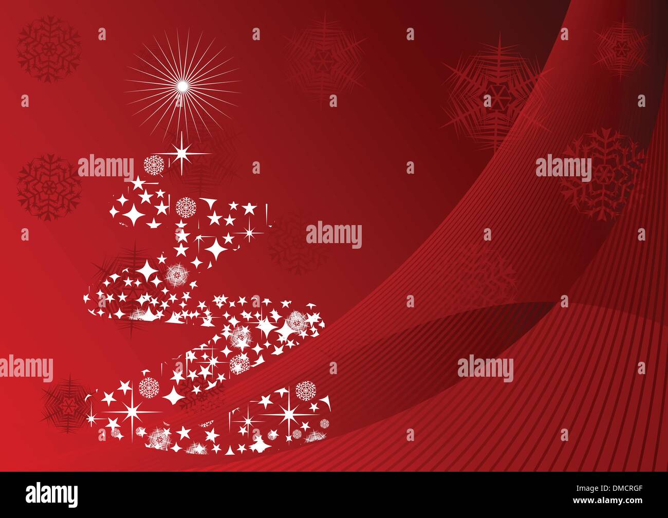 Christmas tree with snowflakes Stock Vector Image & Art - Alamy
