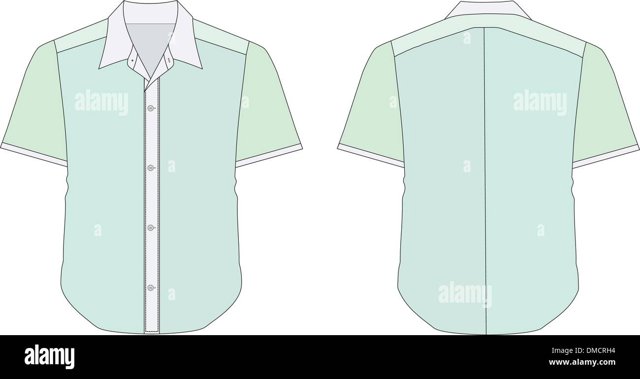 Green collared shirt Stock Vector Images Alamy