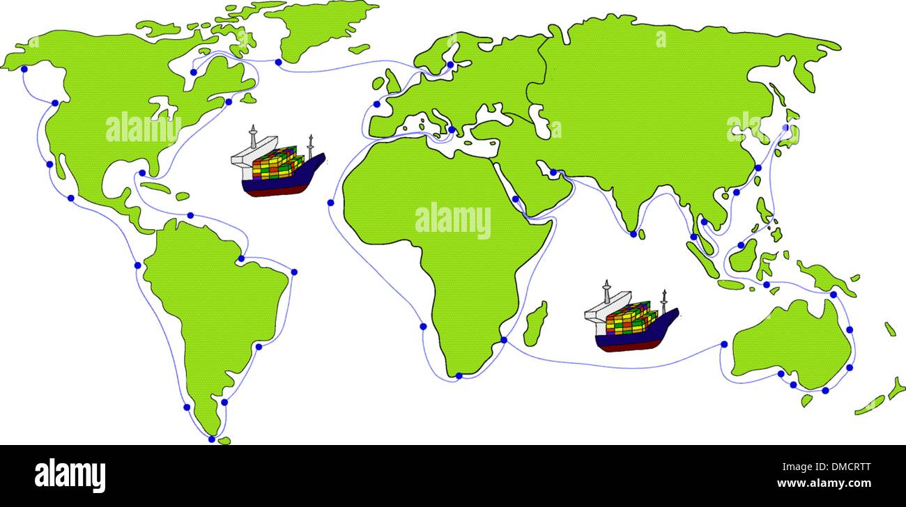 Tanker route Stock Vector Images - Alamy