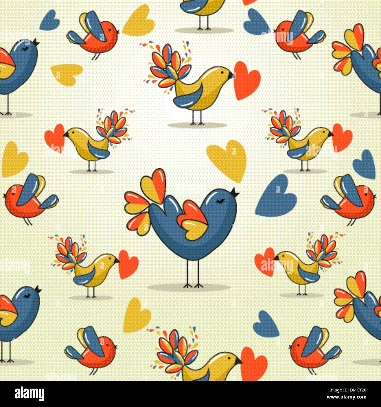 Vector Birds Patterns Fashion bird Stock Vector Images - Alamy