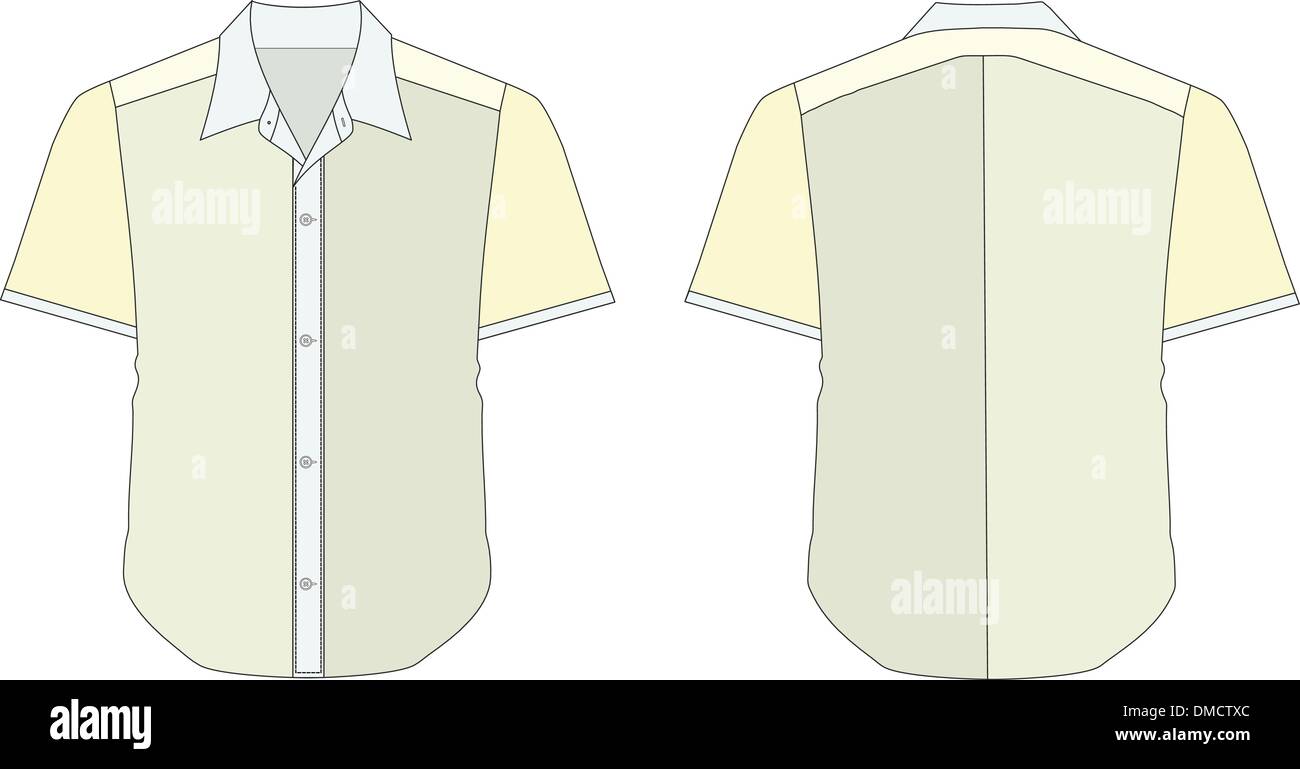 White and yellow shirt Stock Vector Images Alamy