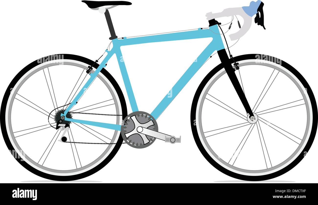Single bicycle illustration icon Stock Vector