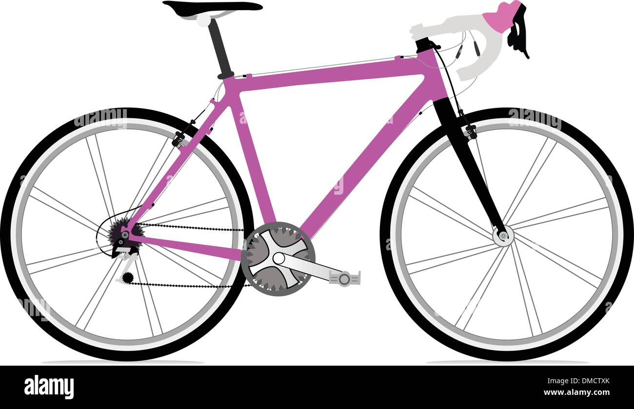 Single bicycle illustration icon Stock Vector