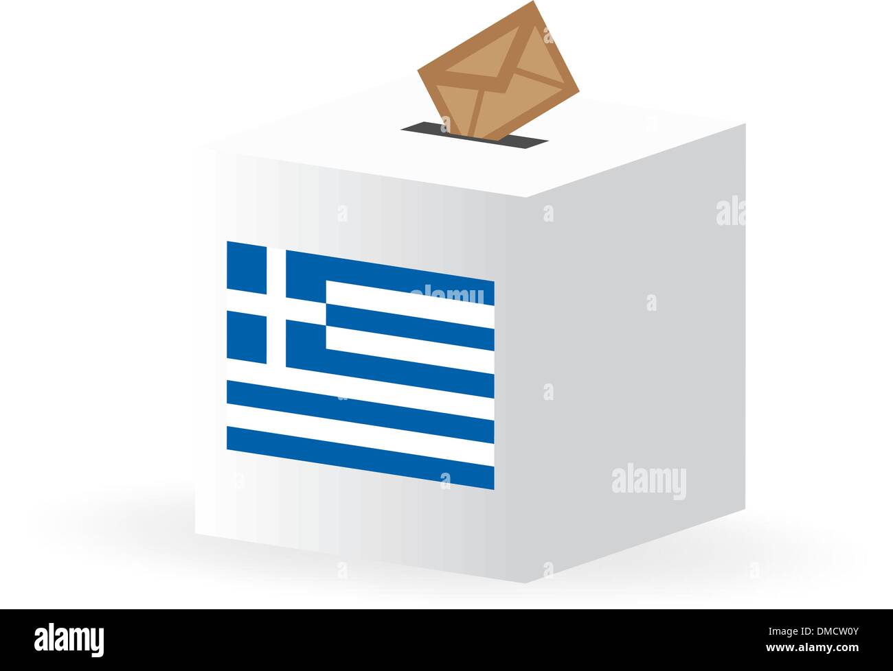 vote poll ballot box for greece, greek elections Stock Vector