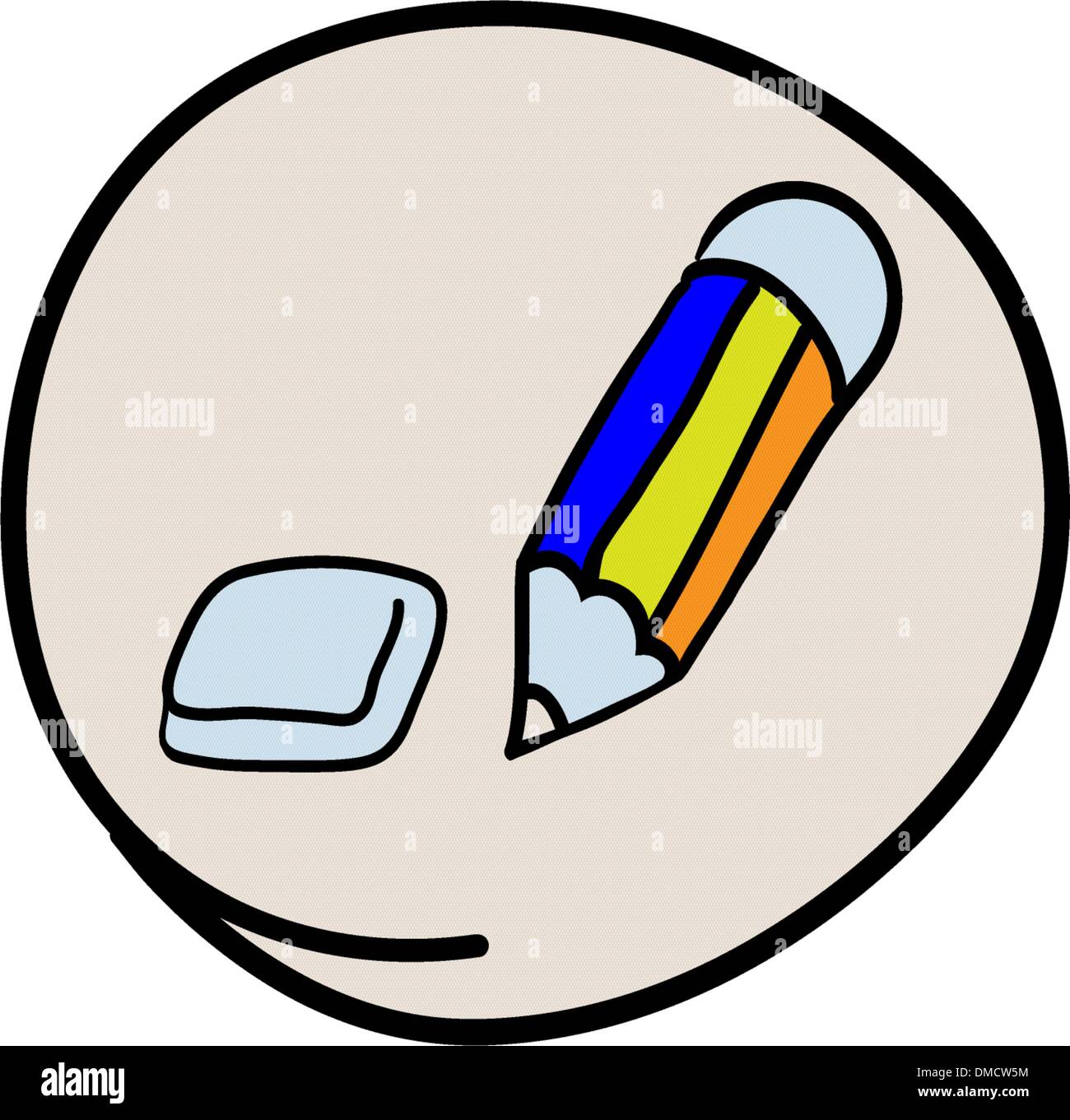 Cartoon pencil eraser hires stock photography and images Alamy