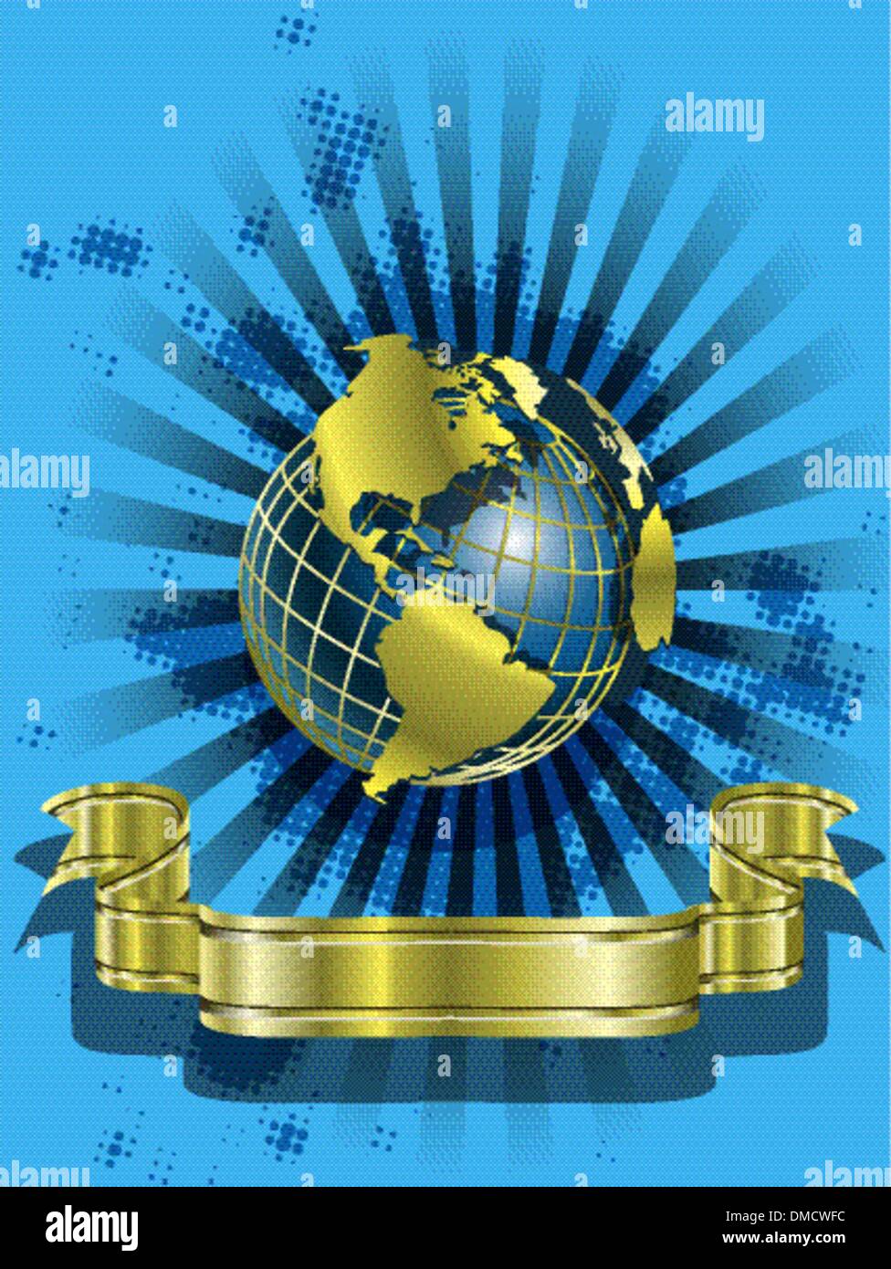 Golden Globes on blue Stock Vector Image & Art Alamy
