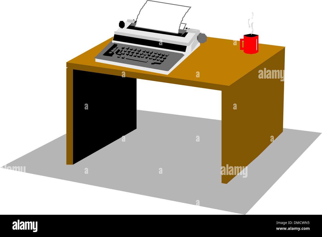 office desk Stock Vector