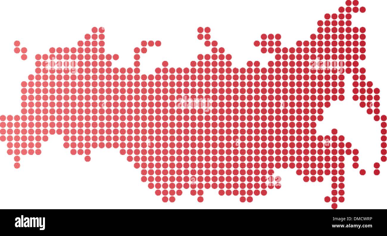 Russia Dot Map Stock Vector
