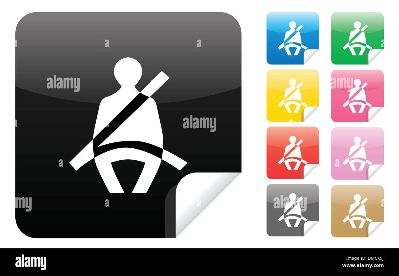 Seatbelt Icon Stock Vector