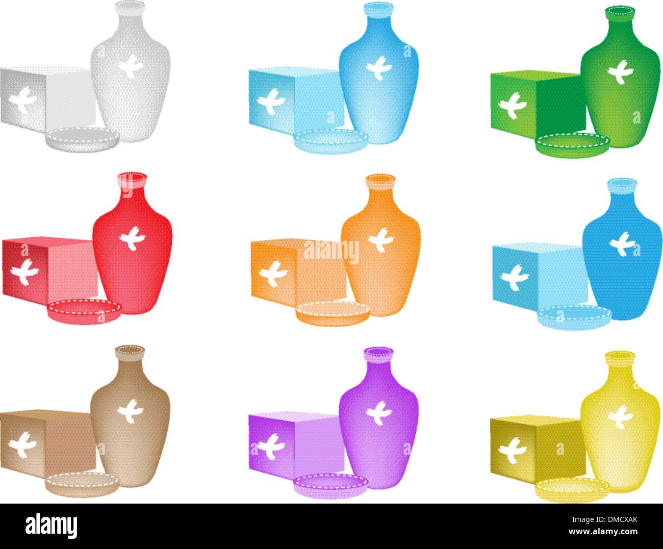 A Colorful Illustration Set of Medical Device Stock Vector
