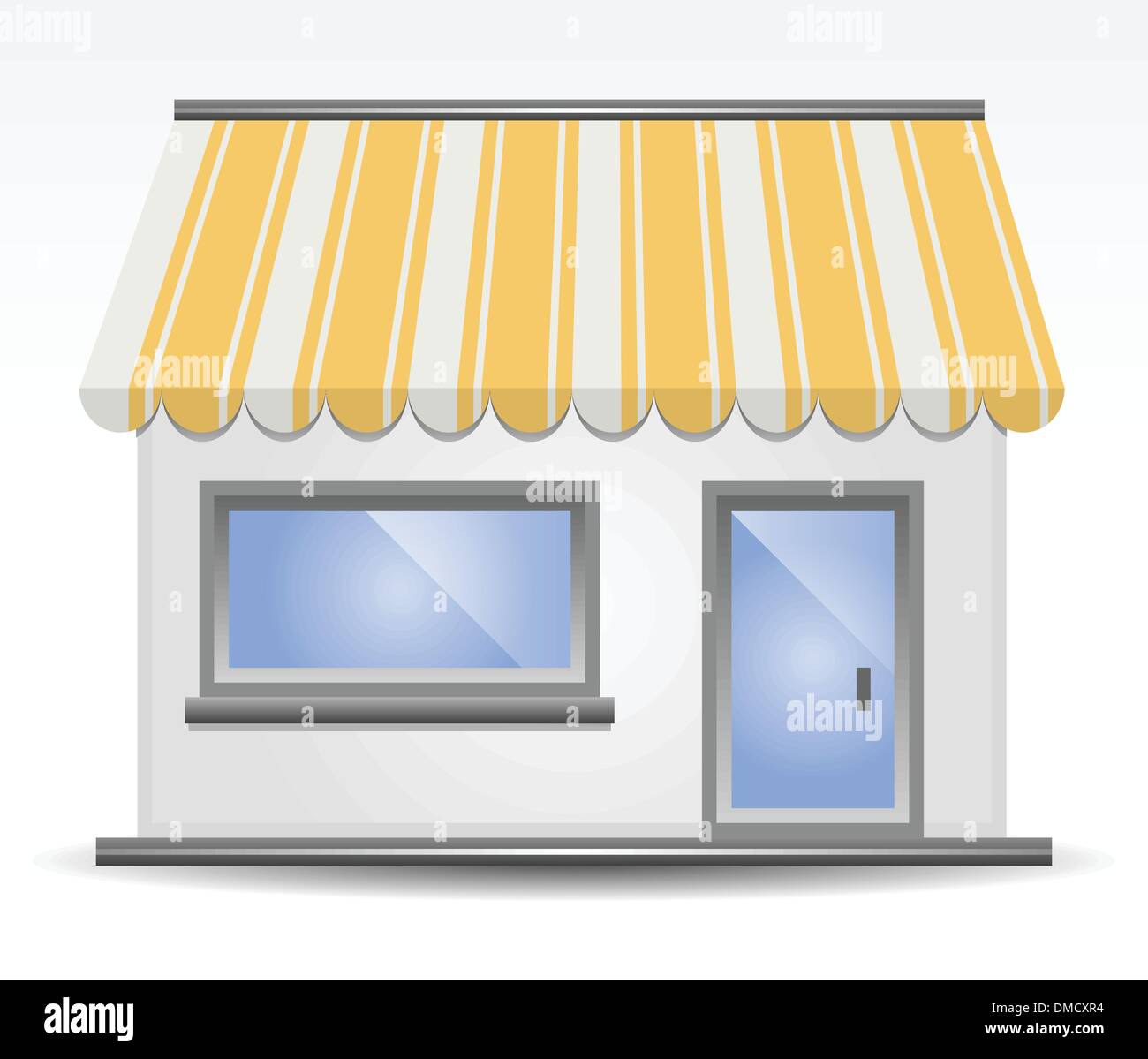 Yellow Storefront Yellow white awning hi-res stock photography and images - Alamy