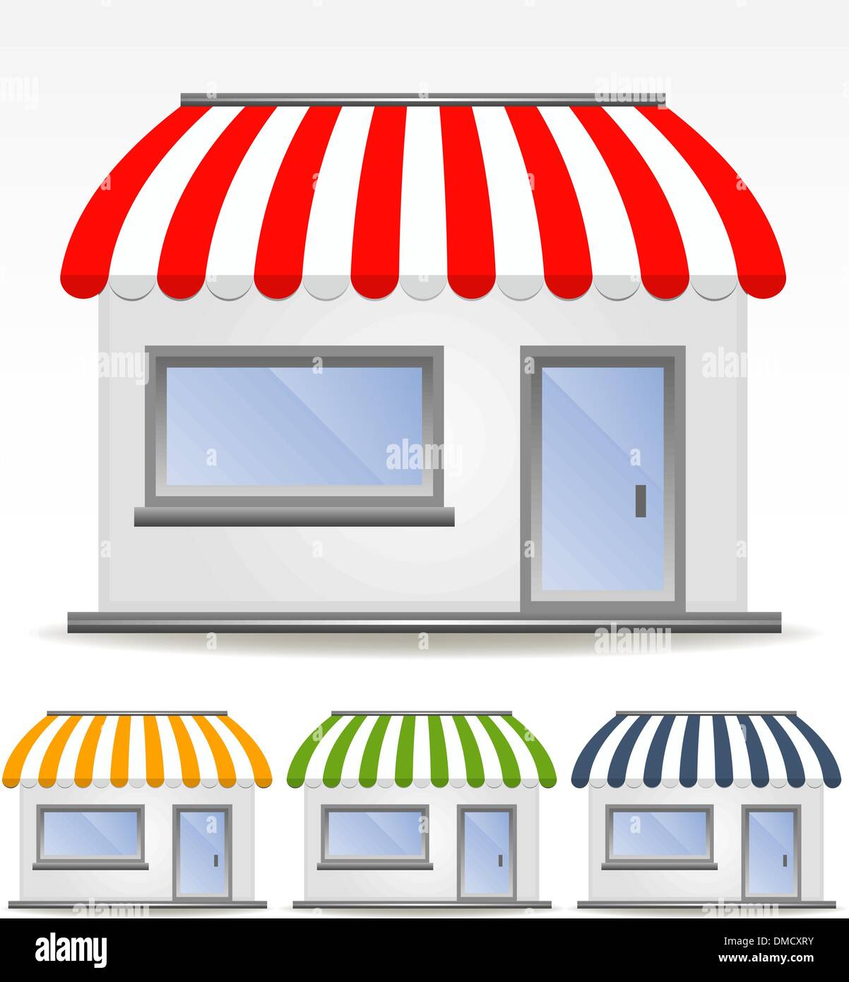 Storefront Awning in various colors Stock Vector