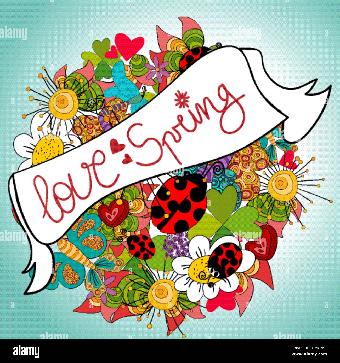 Fresh love spring Stock Vector