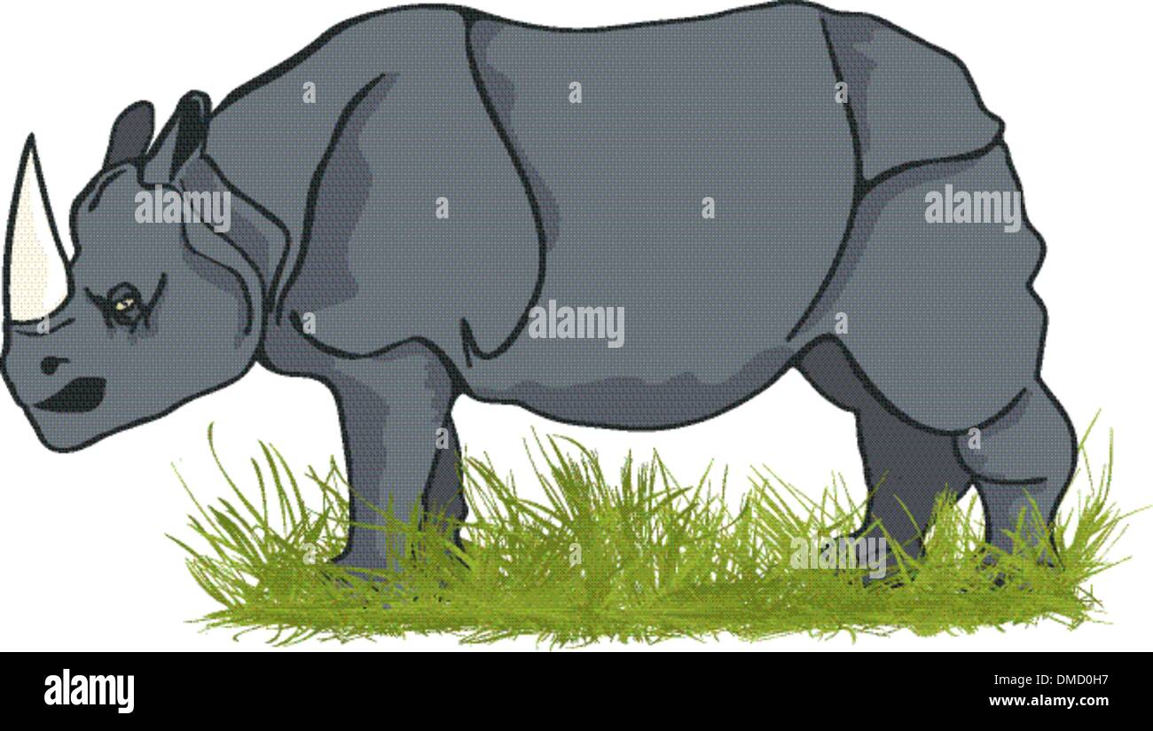 Large rhino Stock Vector