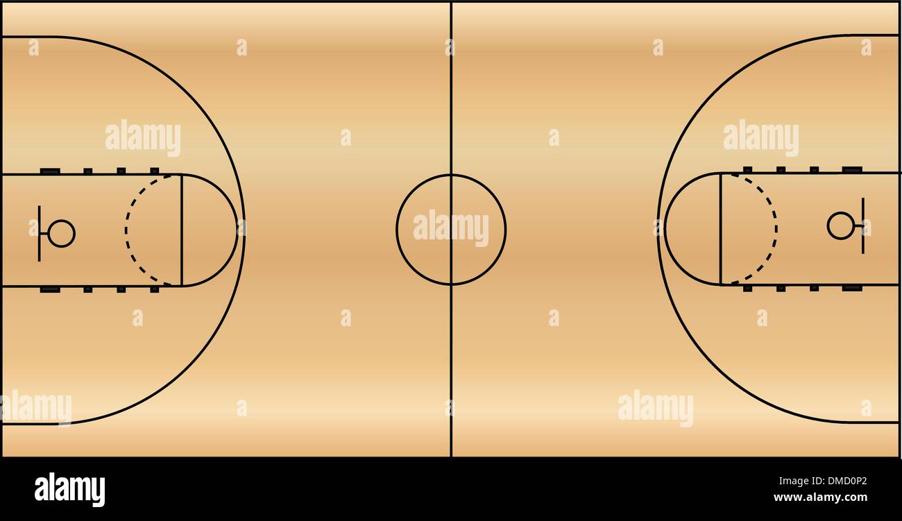 Vector Illustration of the Basketball Court Stock Vector Image & Art