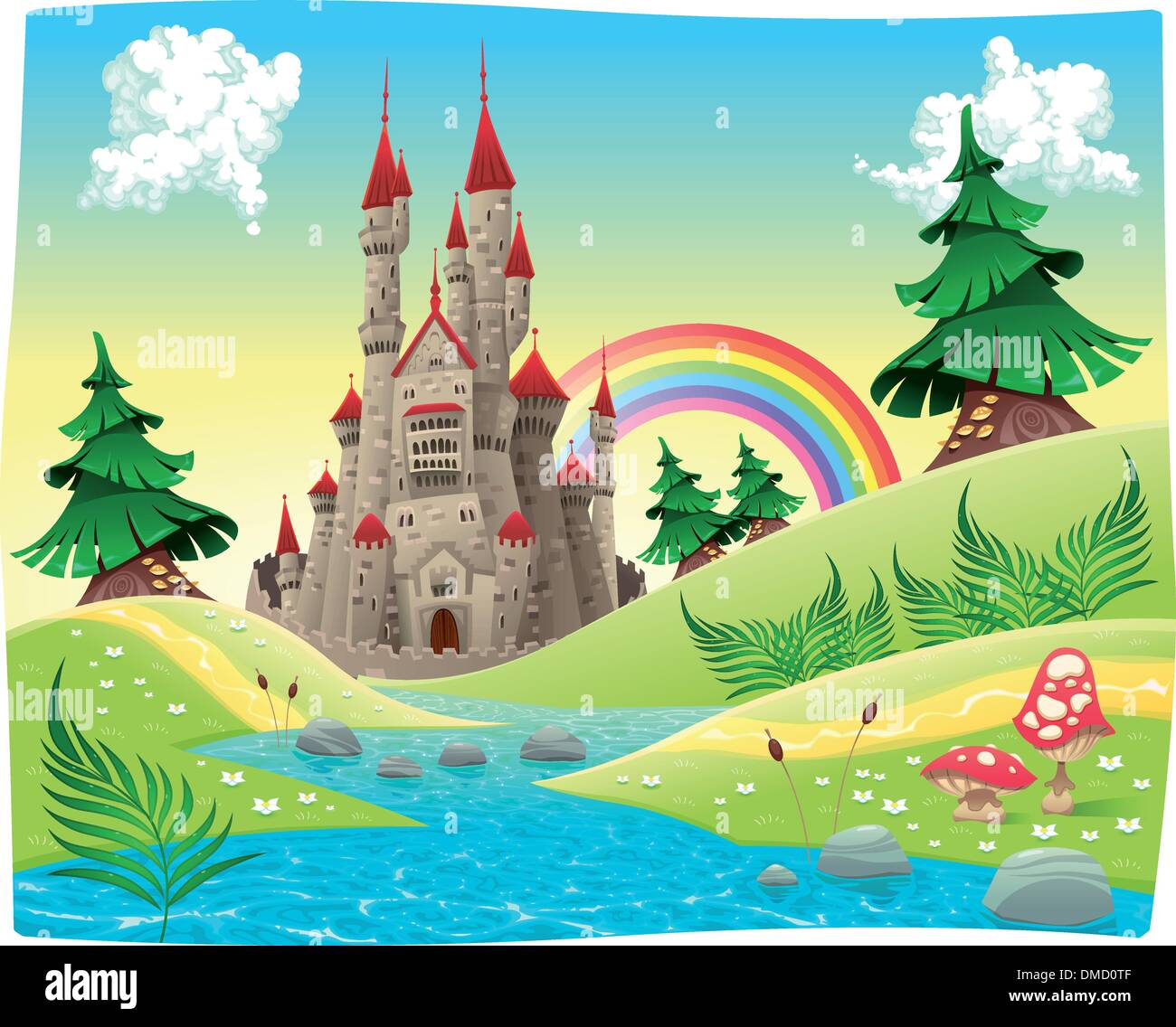Cartoon castle hi-res stock photography and images - Alamy