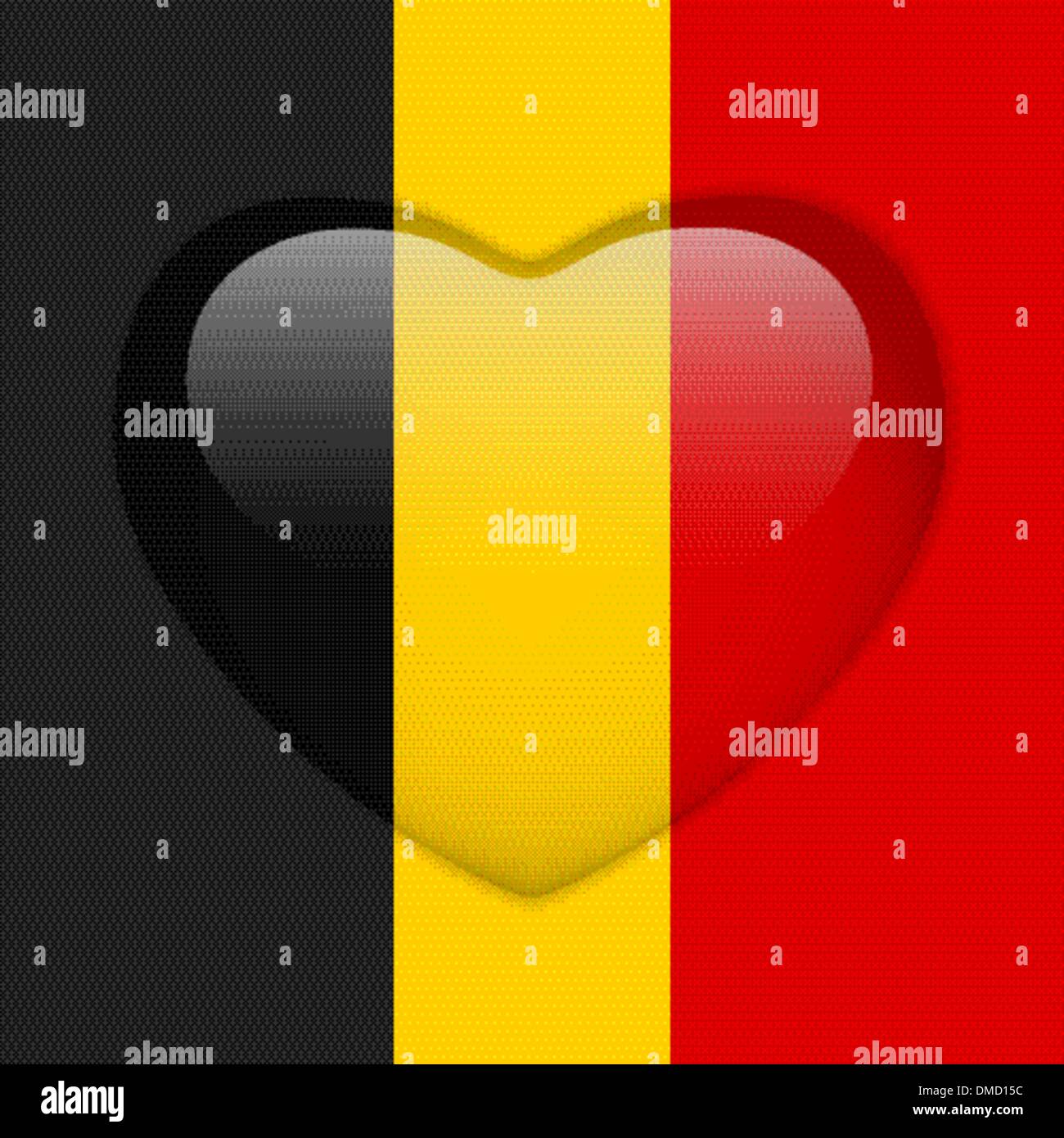 Belgium Flag Heart Glossy Button Stock Vector Image & Art - Alamy
