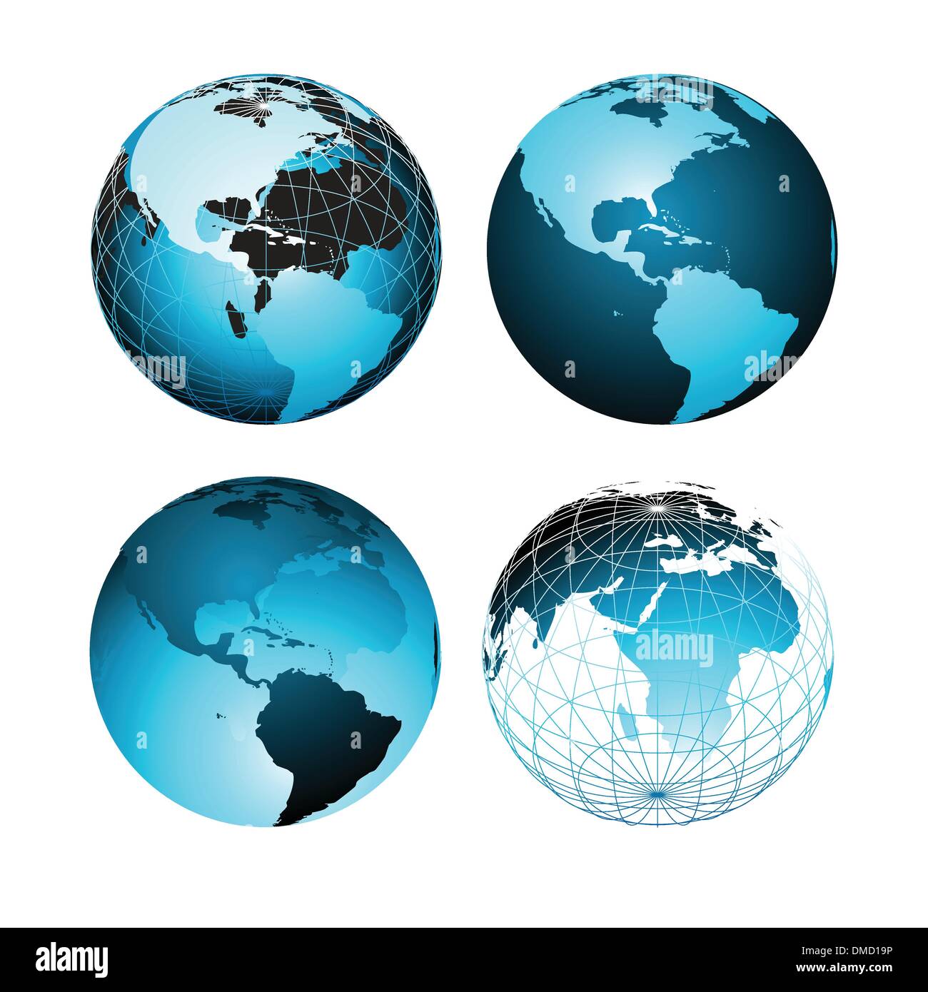 Set of Earth globes Stock Vector Image & Art - Alamy