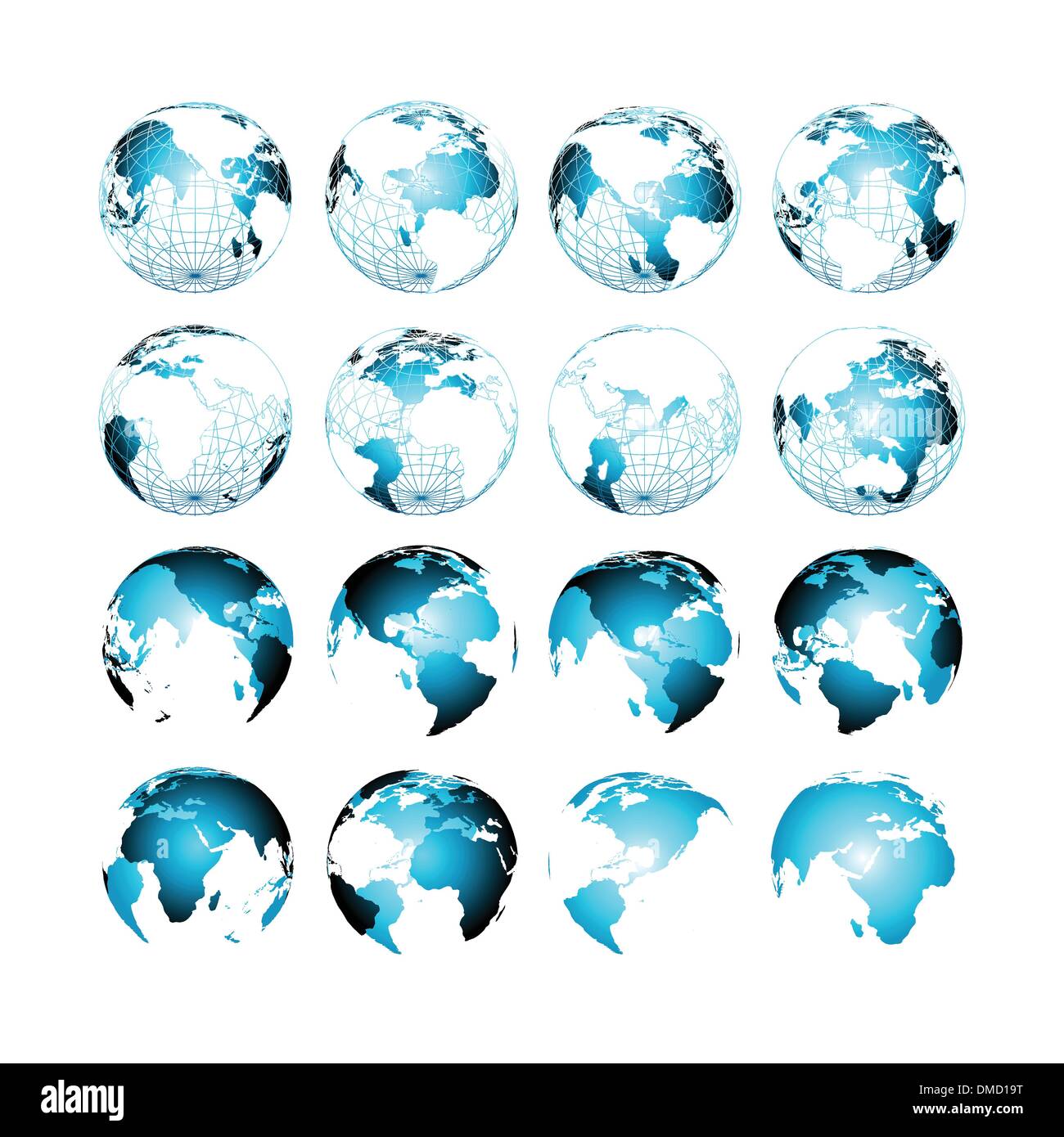 Set of Earth globes Stock Vector Image & Art - Alamy