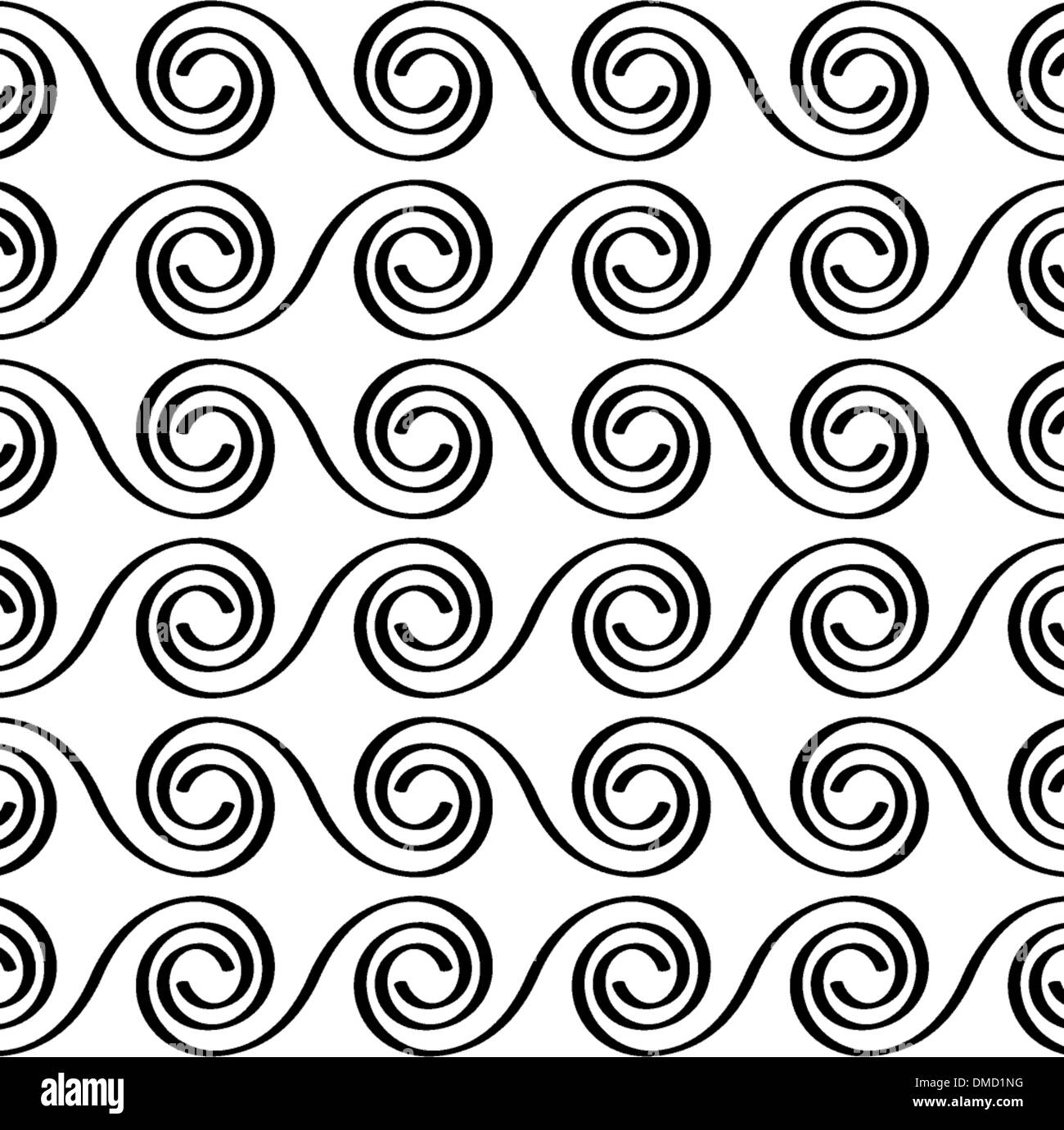 Seamless curved lines pattern Black and White Stock Photos & Images - Alamy
